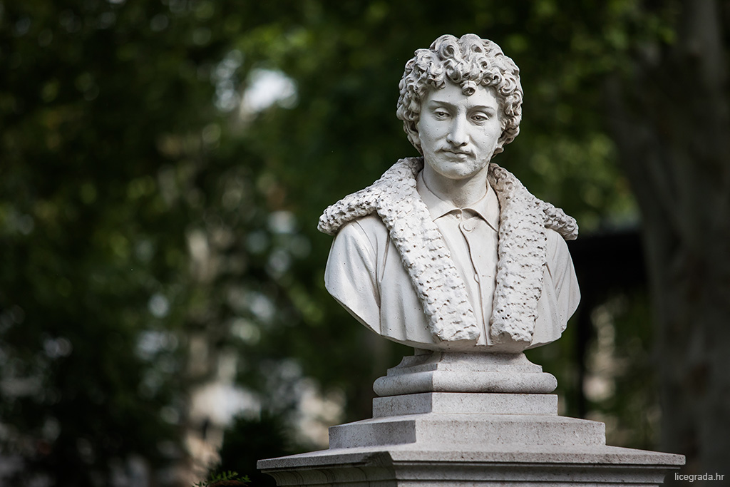 Zrinjevac, južna strana bista Andrije Medulića